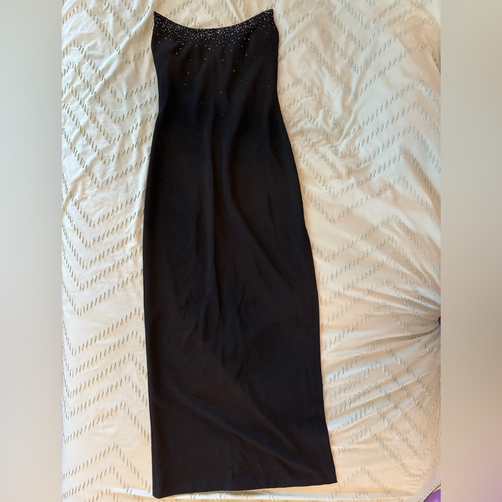 Vintage  Black Evening Dress with beading